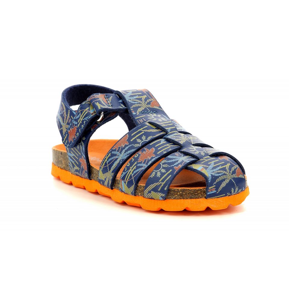 Kickers Summertan Sandaler Pojke Marinblå | 48125-KHBJ