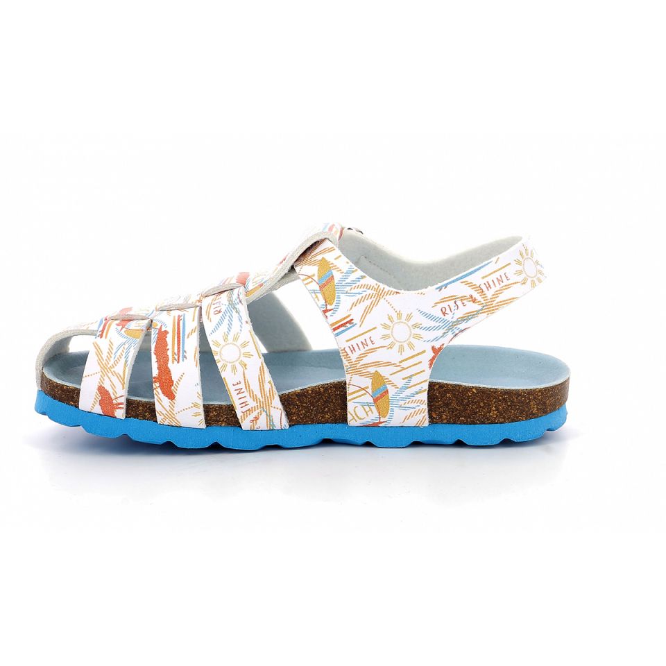 Kickers Summertan Sandaler Pojke Vita | 46983-MBTK