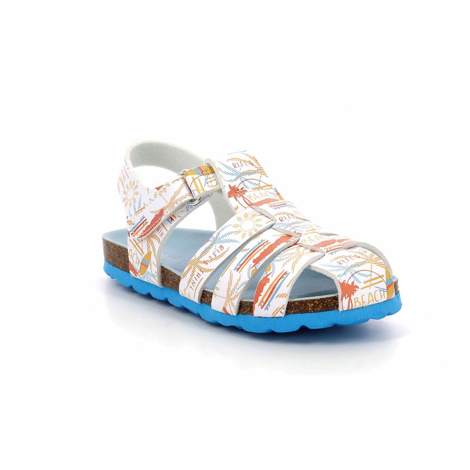 Kickers Summertan Sandaler Pojke Vita | 46983-MBTK