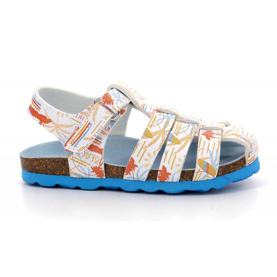 Kickers Summertan Sandaler Pojke Vita | 51827-QYZH