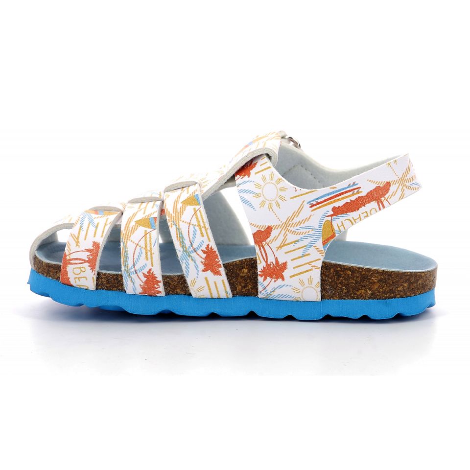 Kickers Summertan Sandaler Pojke Vita | 51827-QYZH