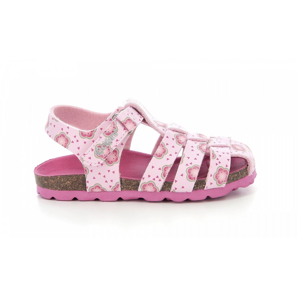 Kickers Summertan Sandaler Tjej Ljusrosa Blommiga | 48267-JGCU