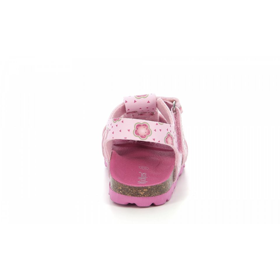 Kickers Summertan Sandaler Tjej Ljusrosa Blommiga | 48267-JGCU