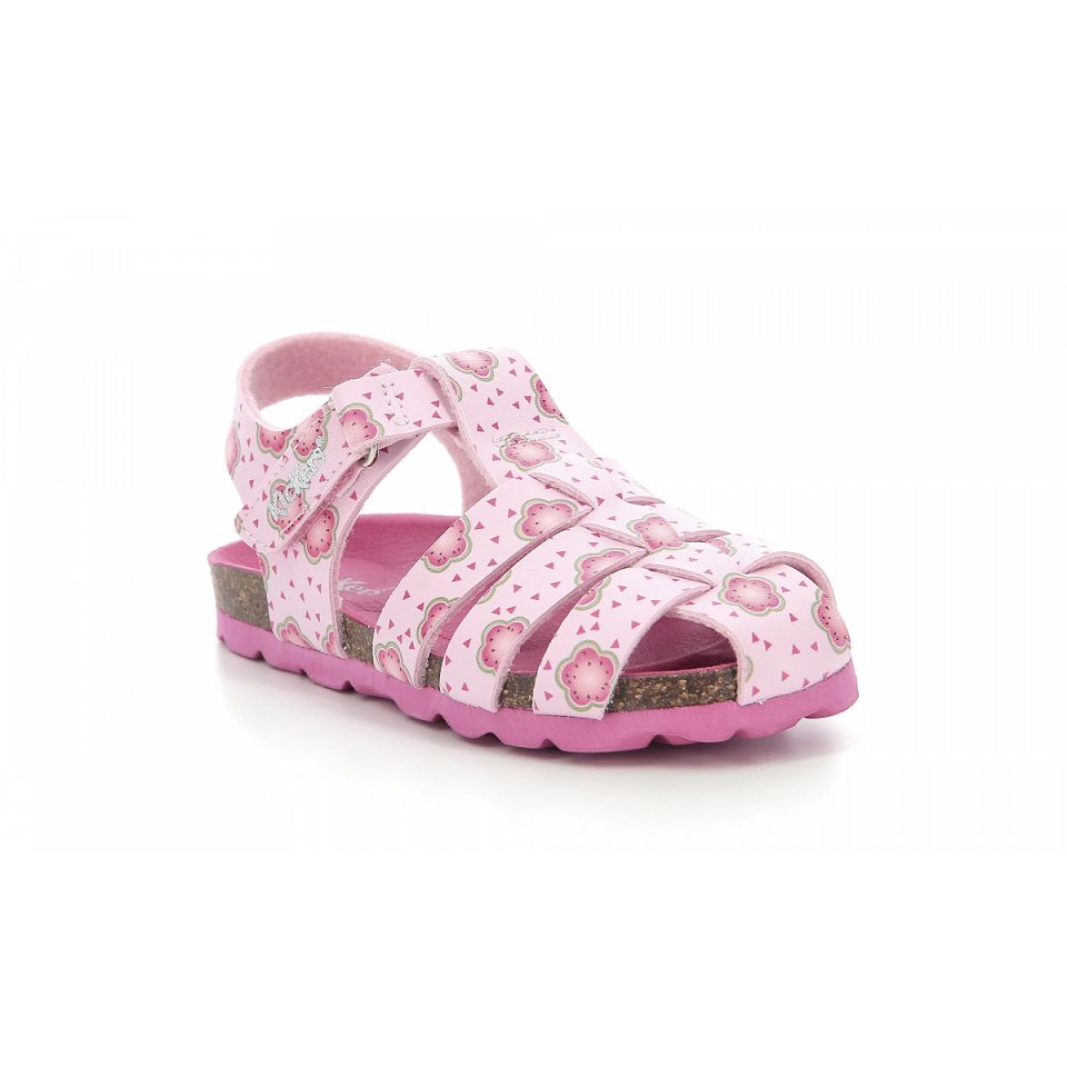 Kickers Summertan Sandaler Tjej Ljusrosa Blommiga | 48267-JGCU