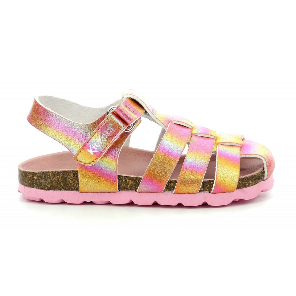 Kickers Summertan Sandaler Tjej Rosa | 96857-MRZC
