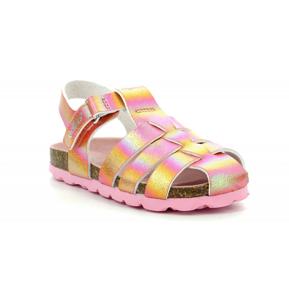 Kickers Summertan Sandaler Tjej Rosa | 96857-MRZC