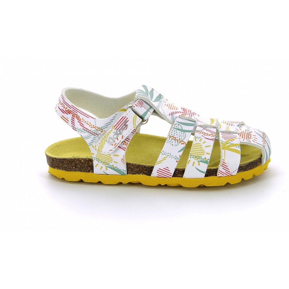 Kickers Summertan Sandaler Tjej Vita | 73958-IGAF