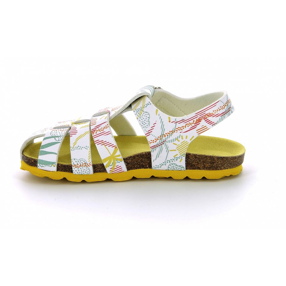 Kickers Summertan Sandaler Tjej Vita | 73958-IGAF