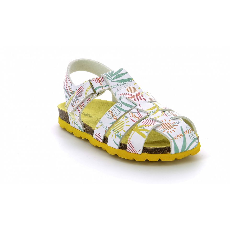Kickers Summertan Sandaler Tjej Vita | 73958-IGAF