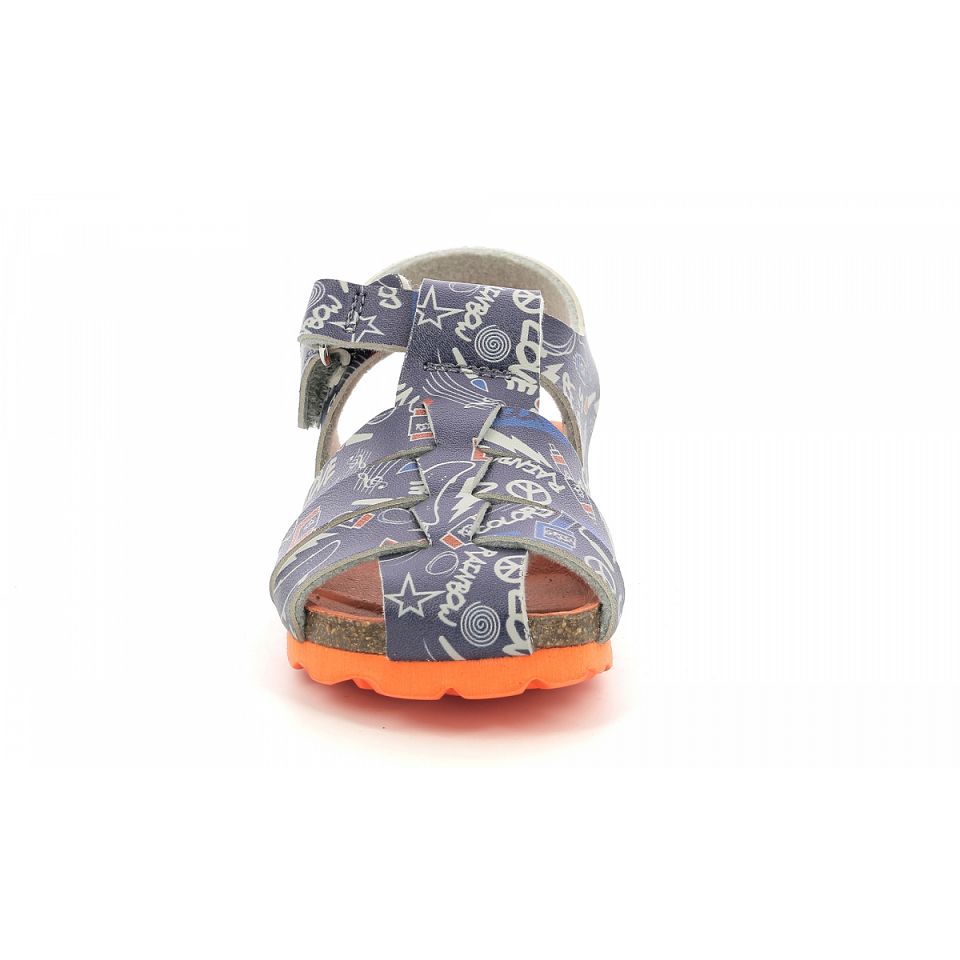 Kickers Summertan street Sandaler Pojke Marinblå | 17965-KQVI