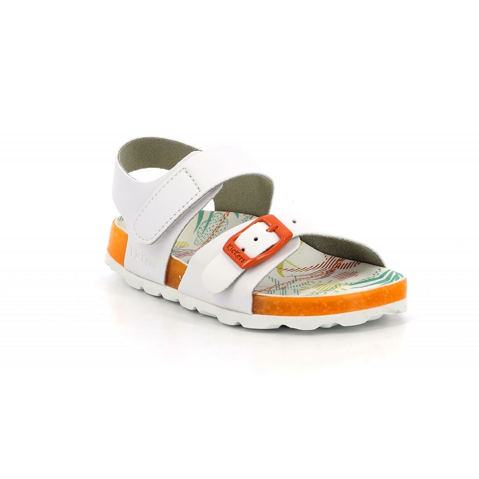 Kickers Sunkro Sandaler Pojke Vita | 12694-FJQD