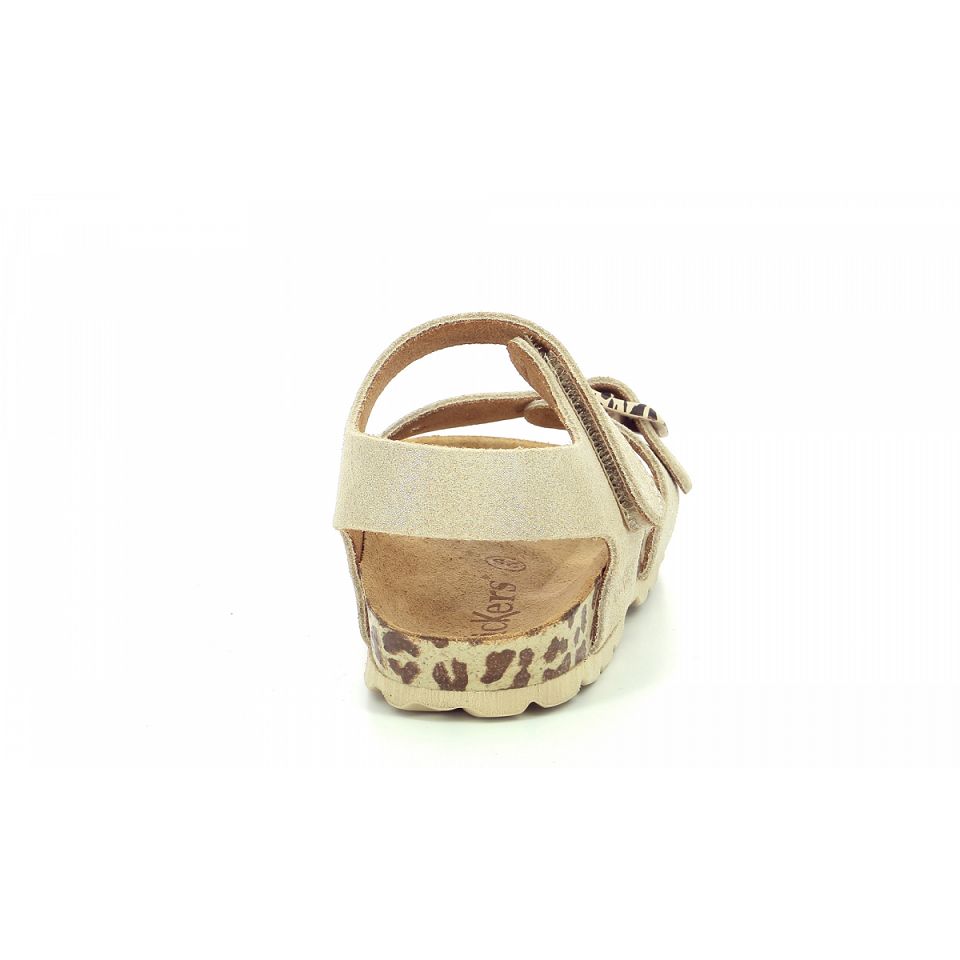 Kickers Sunkro Sandaler Tjej Beige Leopard | 53607-KOTR
