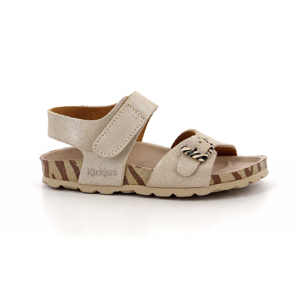 Kickers Sunkro Sandaler Tjej Silver | 90315-NPYS