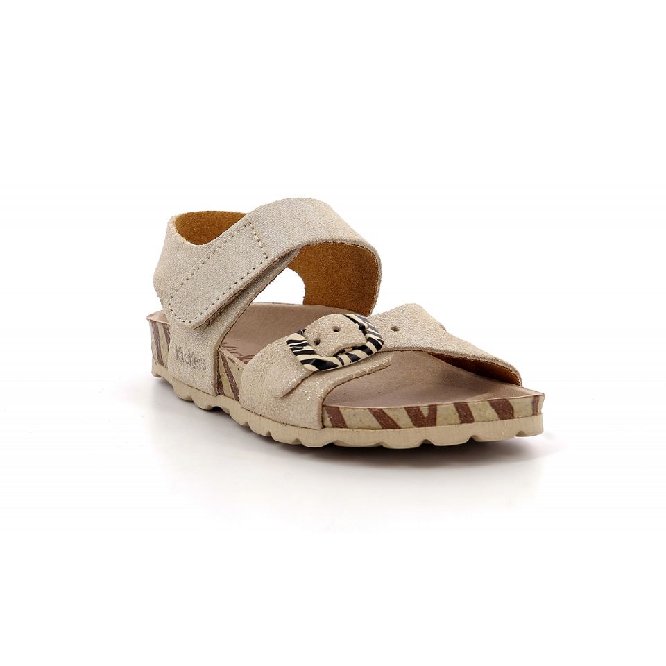 Kickers Sunkro Sandaler Tjej Silver | 90315-NPYS