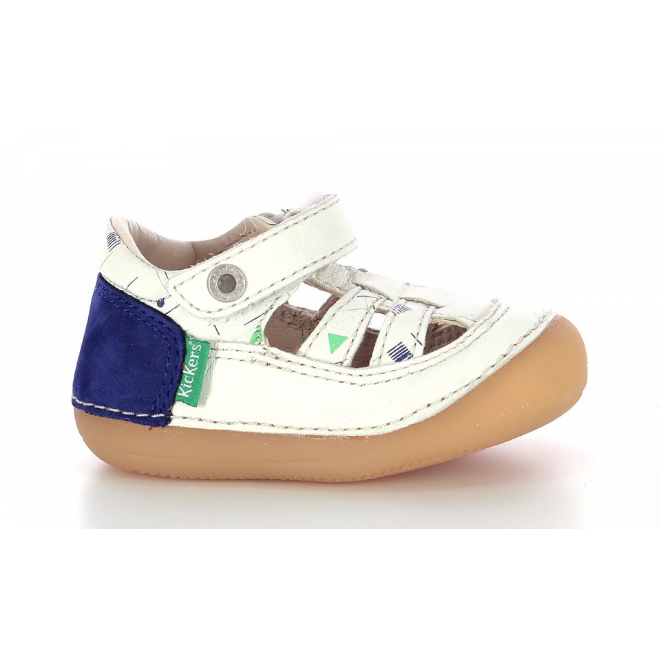 Kickers Sushy Sandaler Tjej Vita Blå | 36810-RVPO