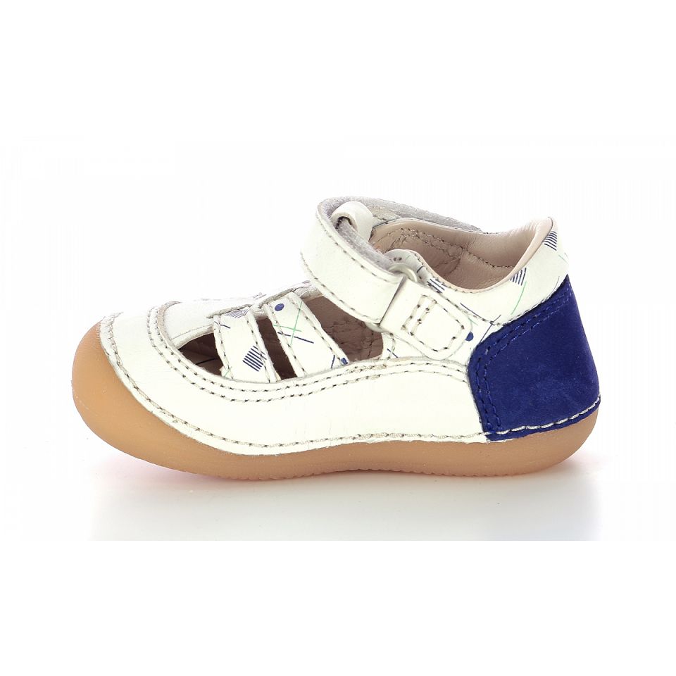 Kickers Sushy Sandaler Tjej Vita Blå | 36810-RVPO