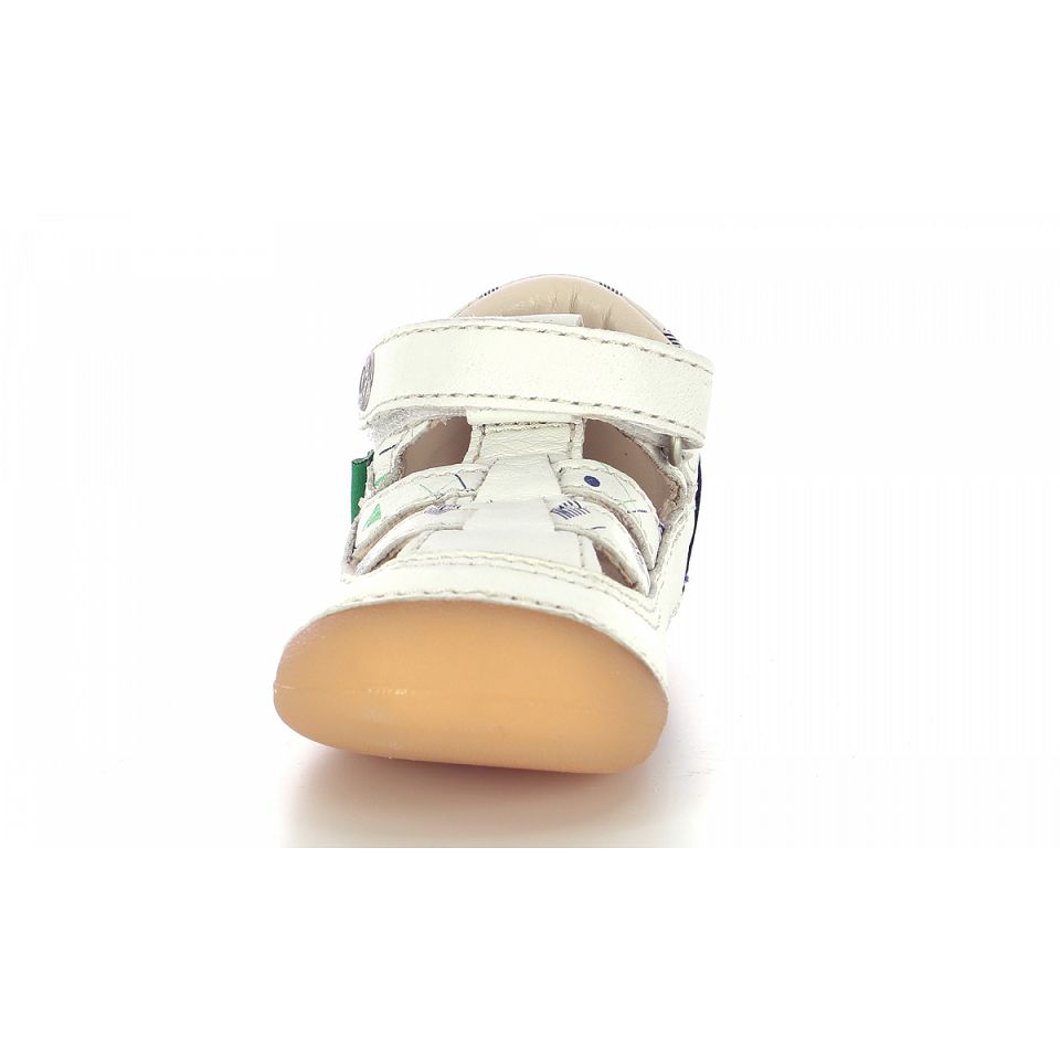 Kickers Sushy Sandaler Tjej Vita Blå | 36810-RVPO