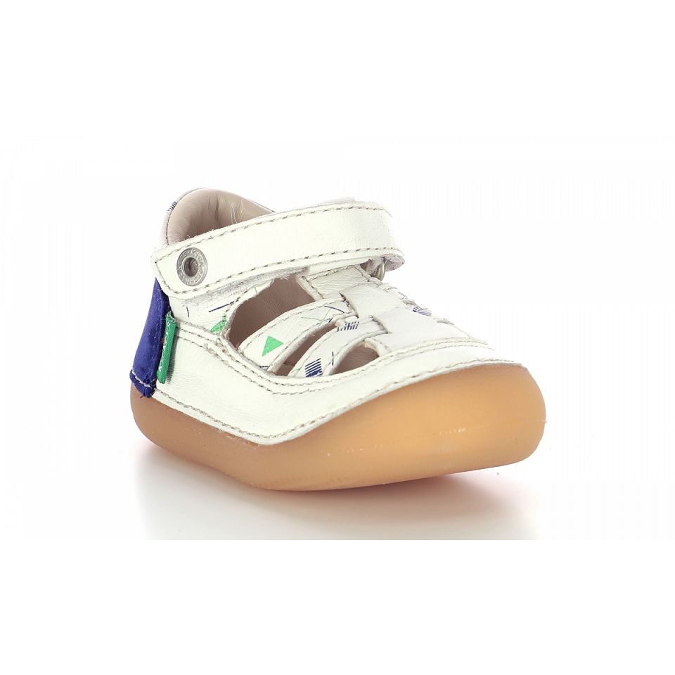 Kickers Sushy Sandaler Tjej Vita Blå | 36810-RVPO