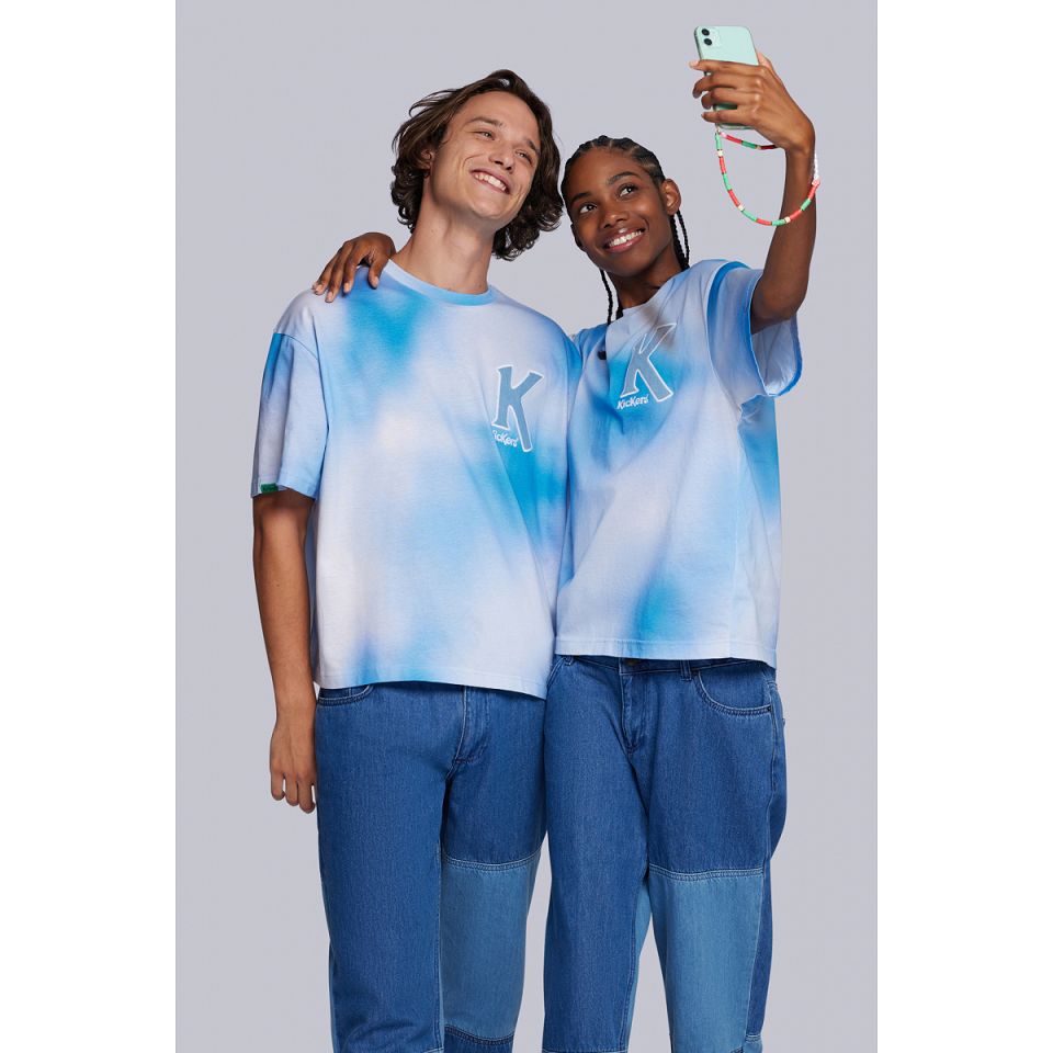 Kickers T Shirts Dam Blå | 76109-MLGR