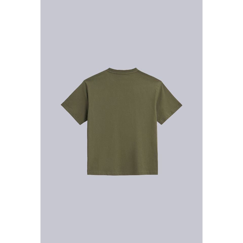 Kickers T Shirts Herr Khaki | 92507-ESLZ
