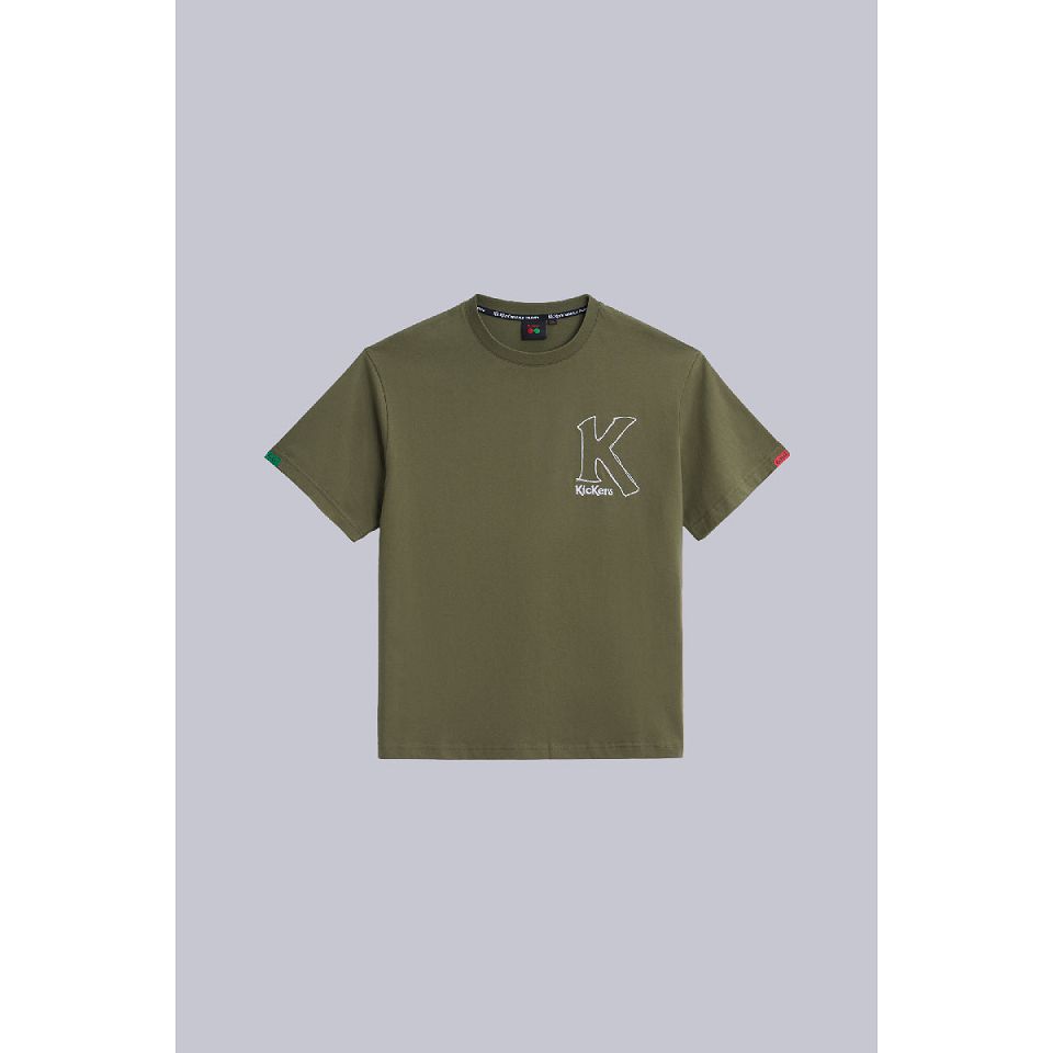 Kickers T Shirts Herr Khaki | 92507-ESLZ