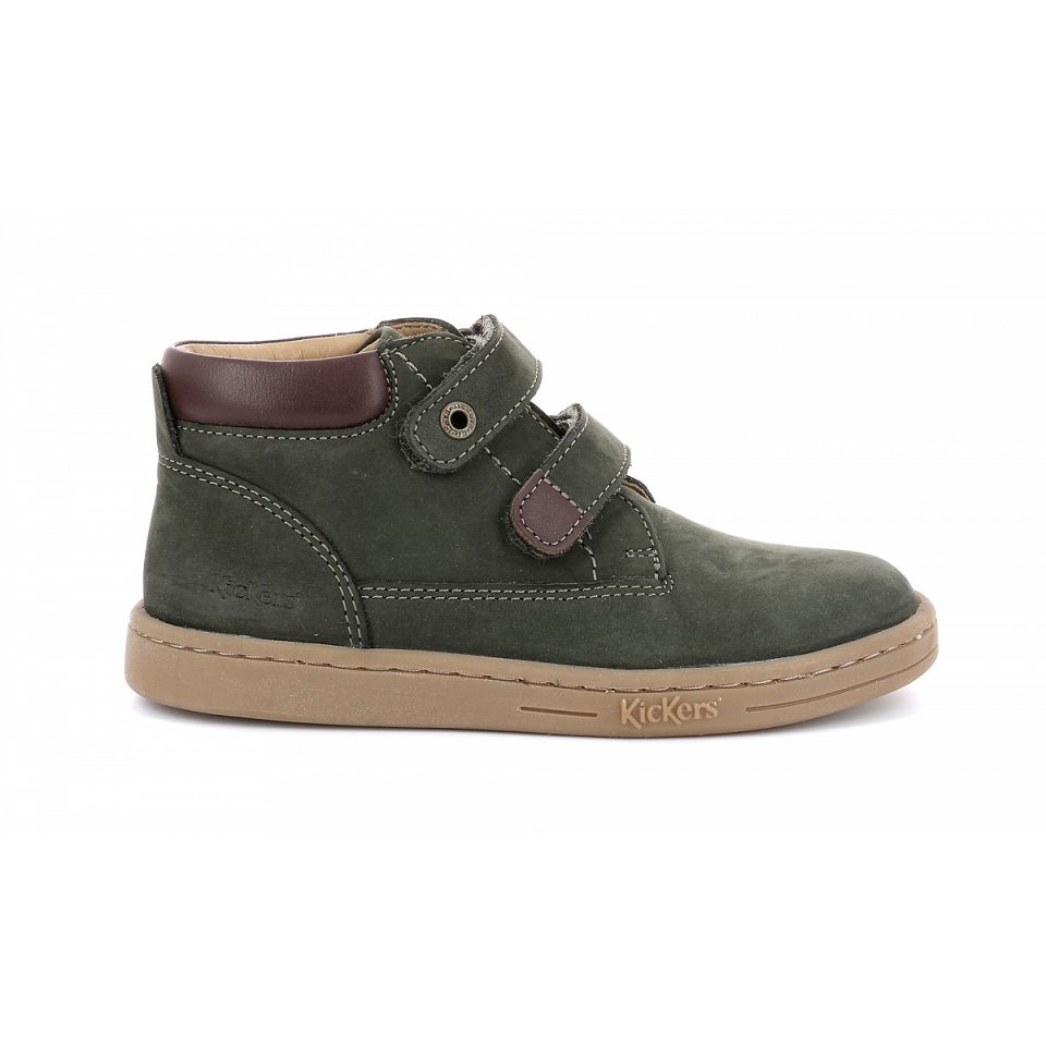 Kickers Tackeasy Stövlar Tjej Khaki | 81697-FWYR