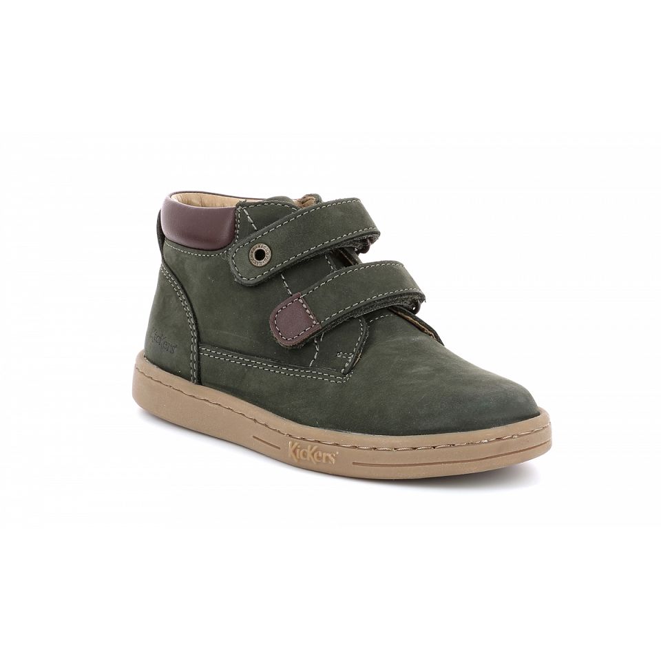Kickers Tackeasy Stövlar Tjej Khaki | 81697-FWYR