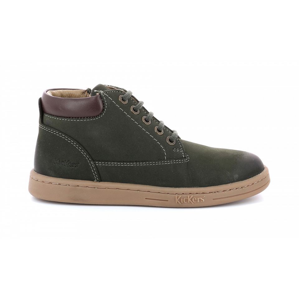 Kickers Tackland Stövlar Tjej Khaki | 04126-NZAF