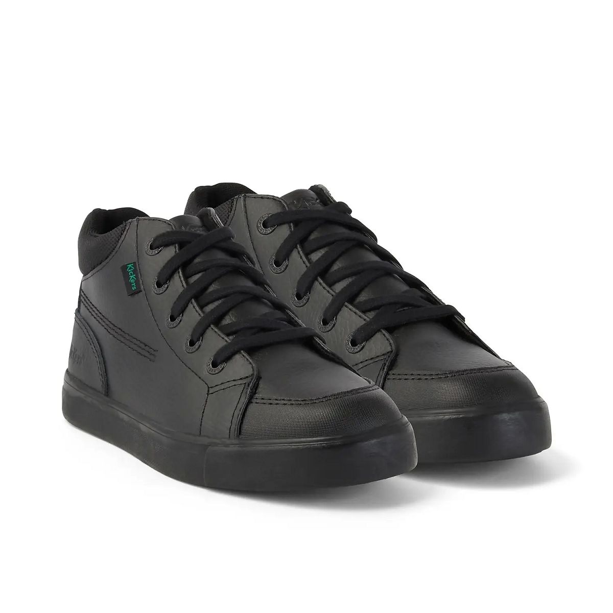 Kickers Tovni Hi Leather Sneakers Herr Svarta | 94165-WICK