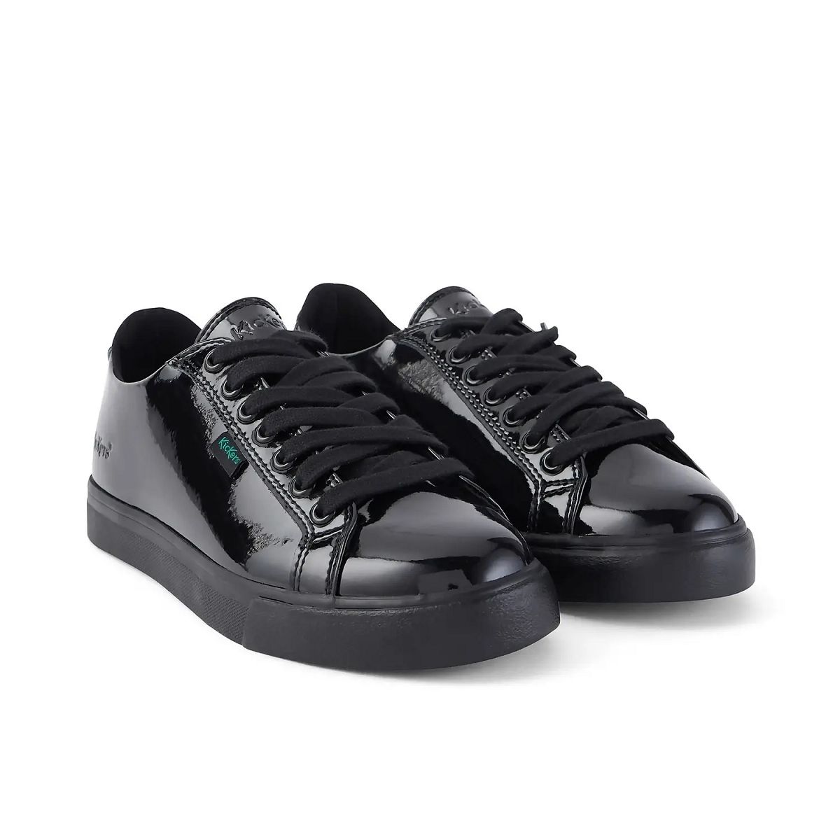Kickers Tovni Lacer Leather Sneakers Dam Svarta | 24873-JTKD