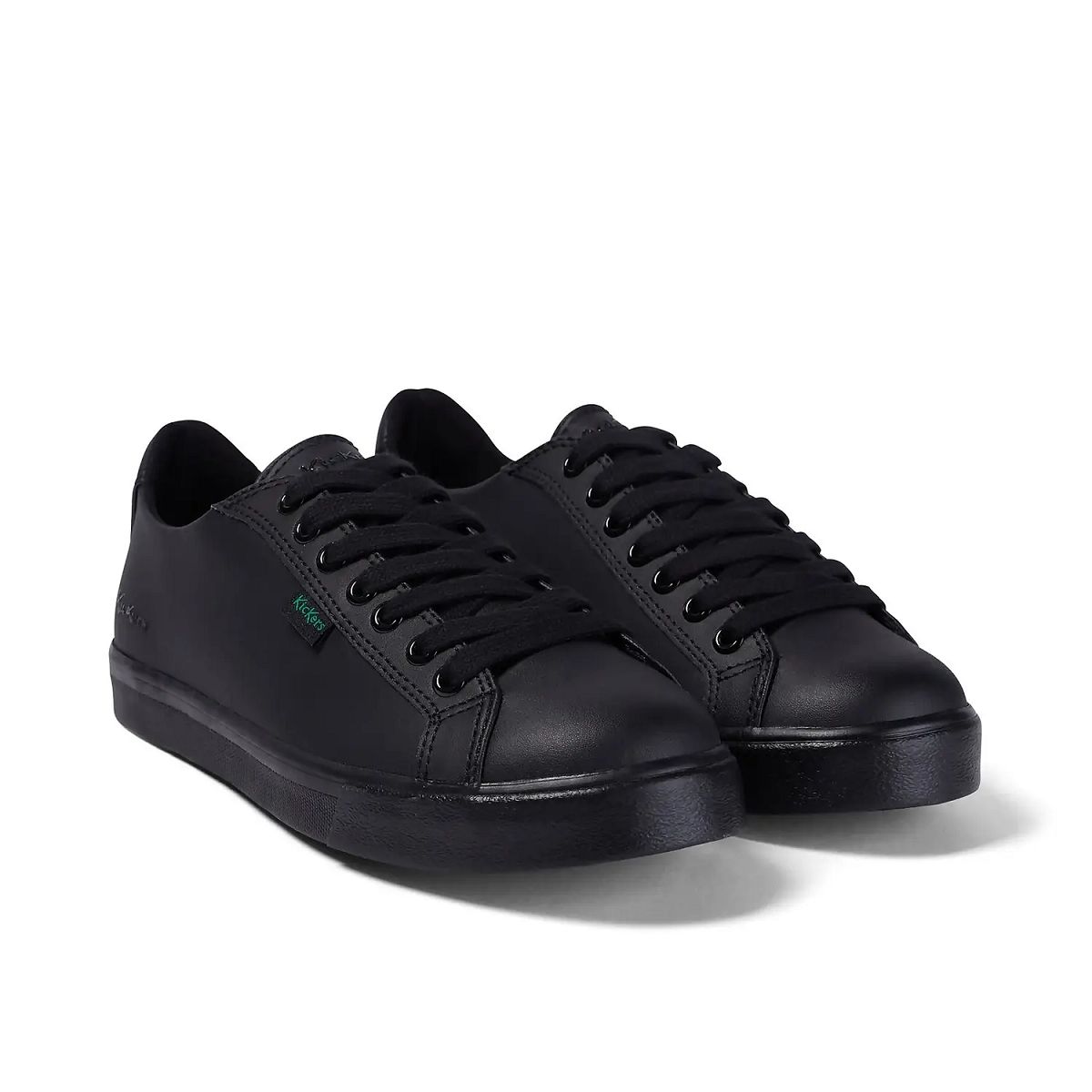 Kickers Tovni Lacer Leather Sneakers Dam Svarta | 27680-JTIN