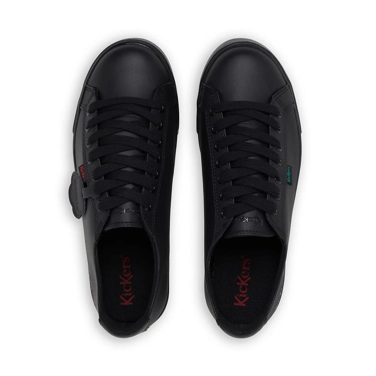 Kickers Tovni Lacer Leather Sneakers Dam Svarta | 27680-JTIN
