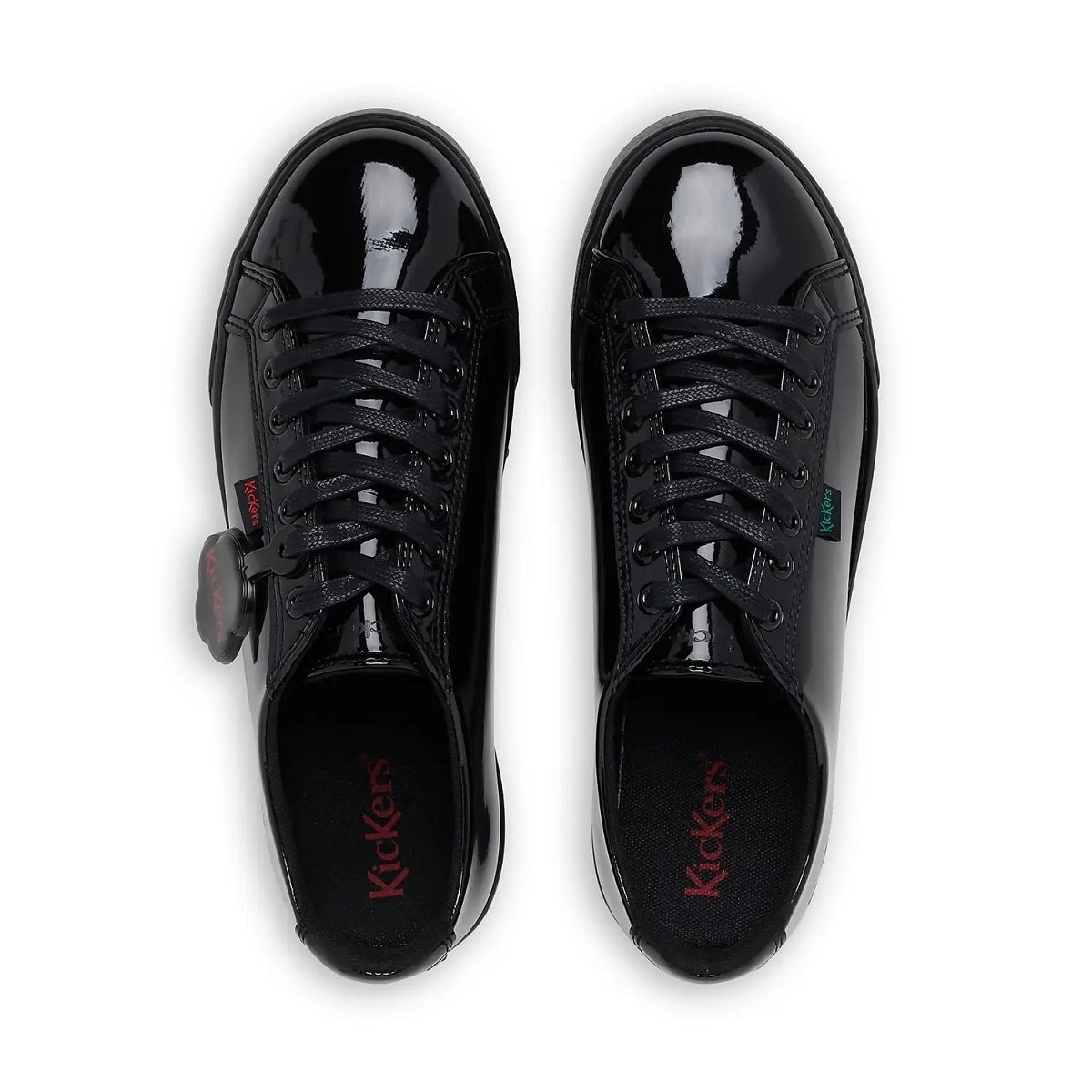 Kickers Tovni Lacer Leather Sneakers Dam Svarta | 38591-EPQL
