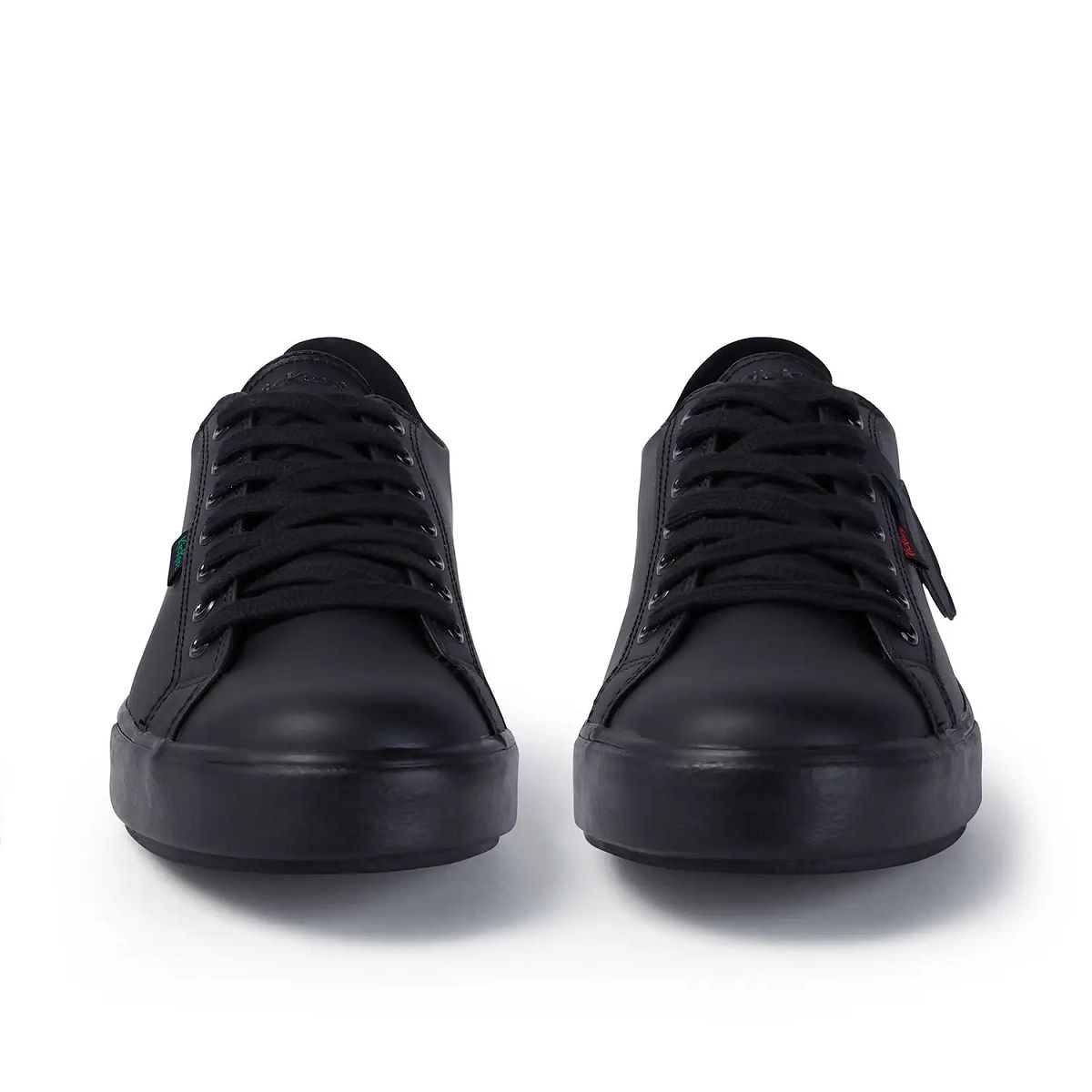 Kickers Tovni Lacer Leather Sneakers Dam Svarta | 81467-TOQR