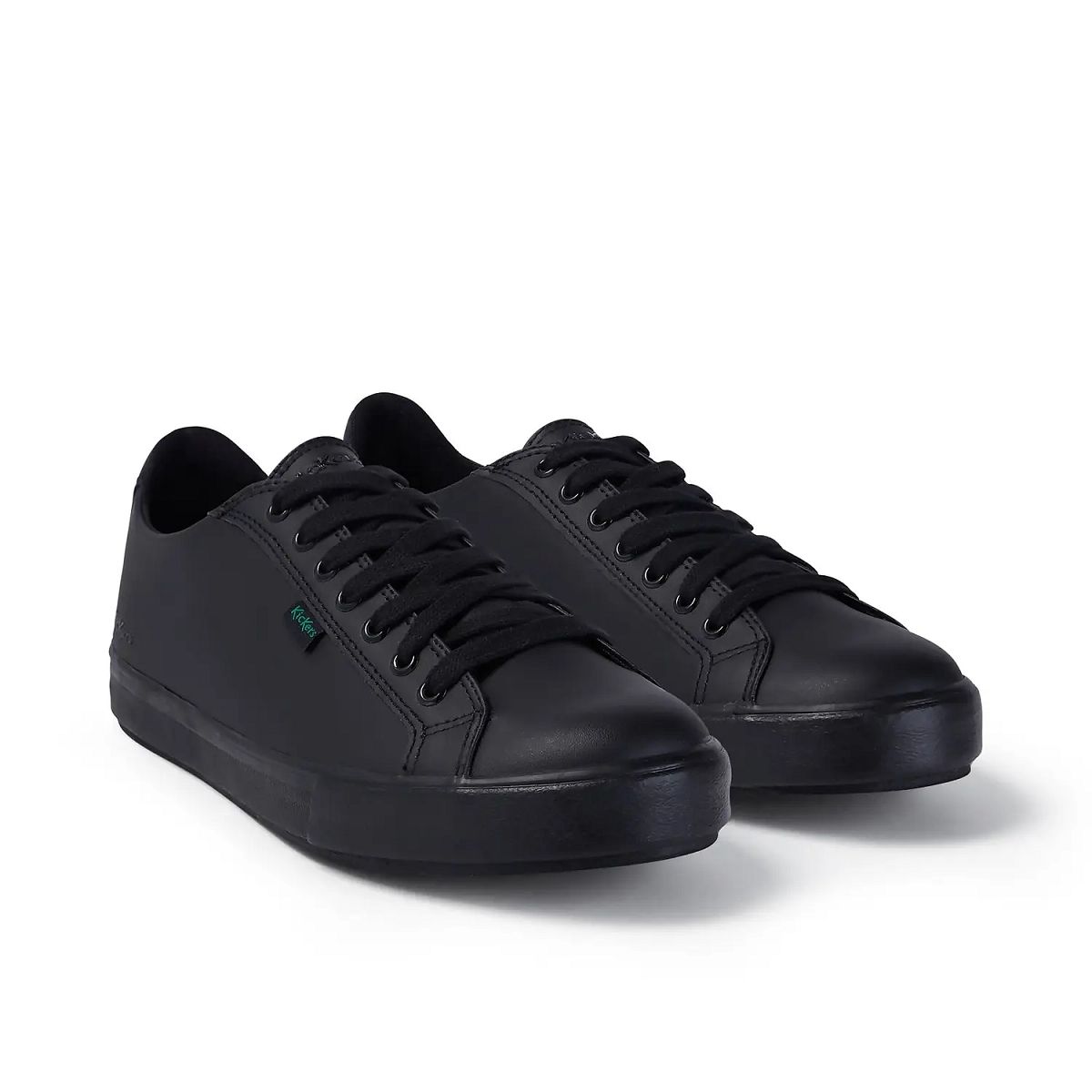 Kickers Tovni Lacer Leather Sneakers Dam Svarta | 81467-TOQR