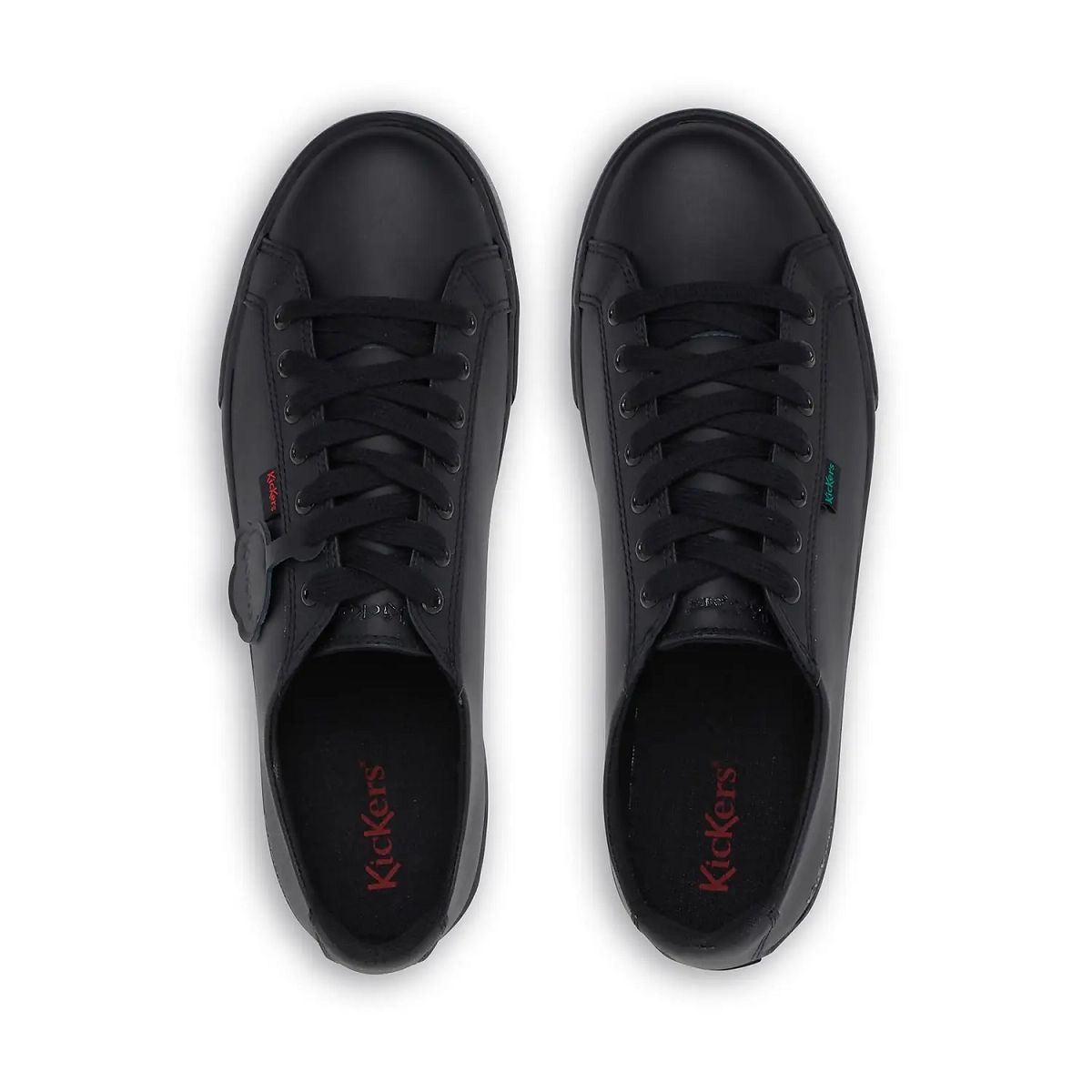 Kickers Tovni Lacer Leather Sneakers Dam Svarta | 81467-TOQR
