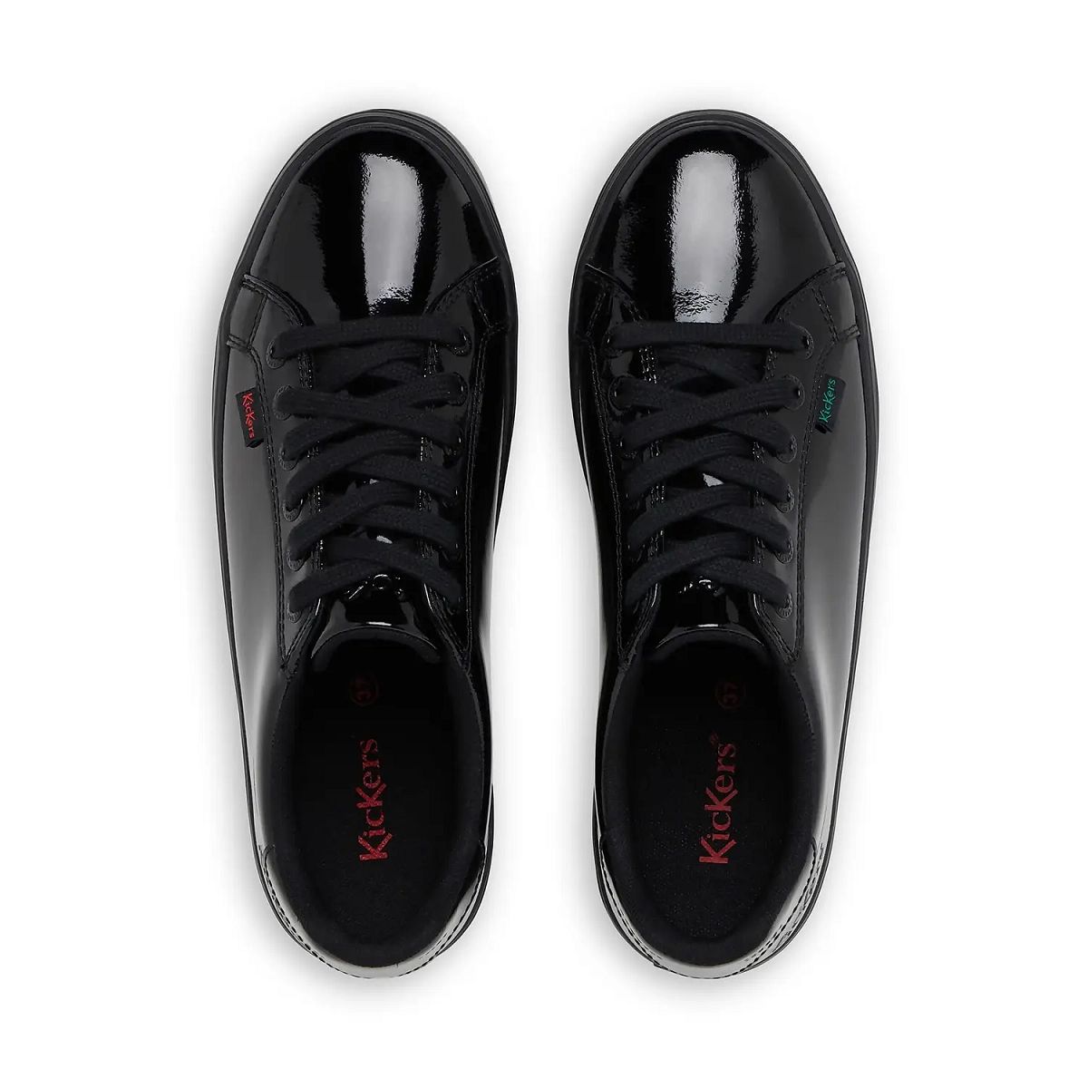 Kickers Tovni Stack Leather Sneakers Dam Svarta | 32758-RLEU