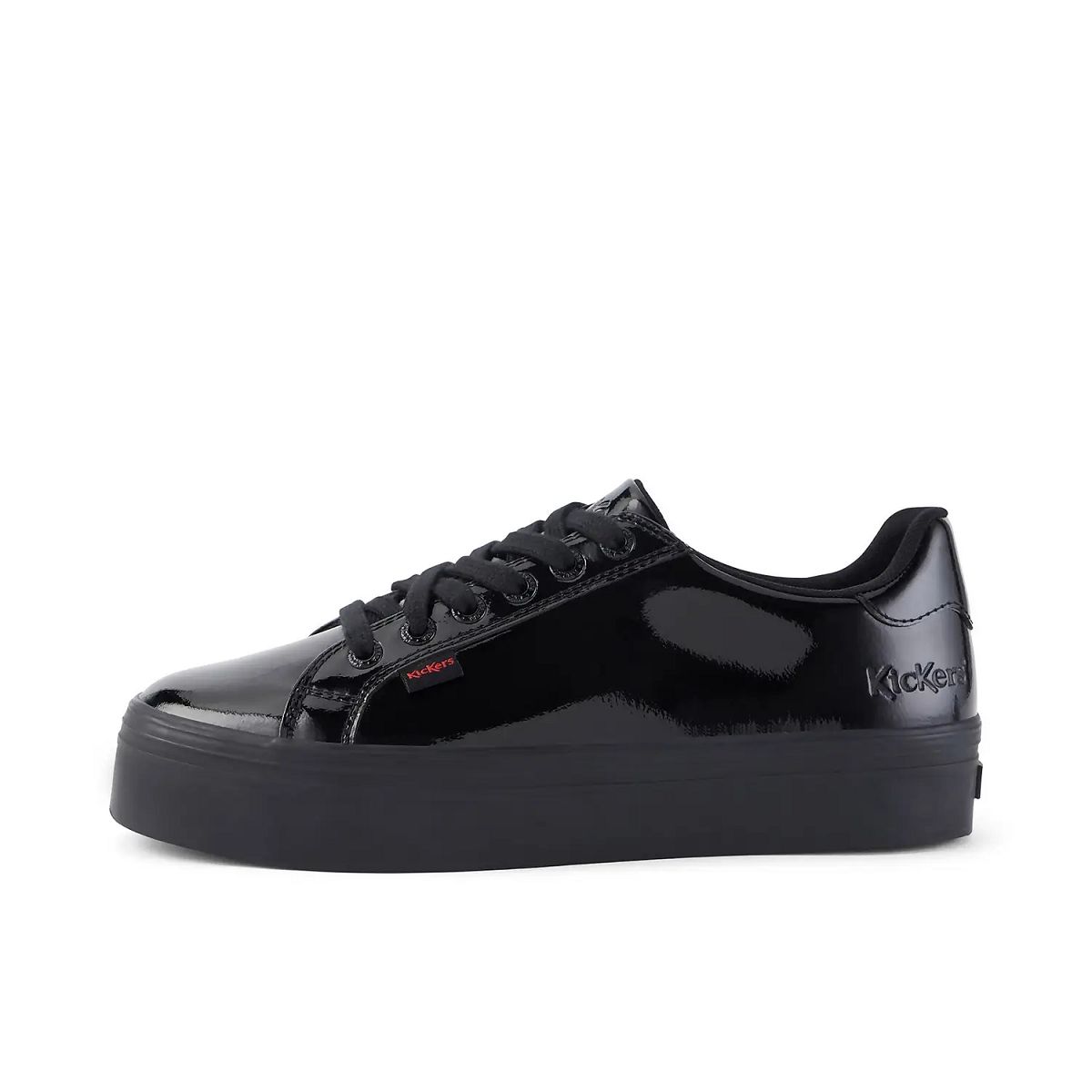 Kickers Tovni Stack Leather Sneakers Dam Svarta | 32758-RLEU