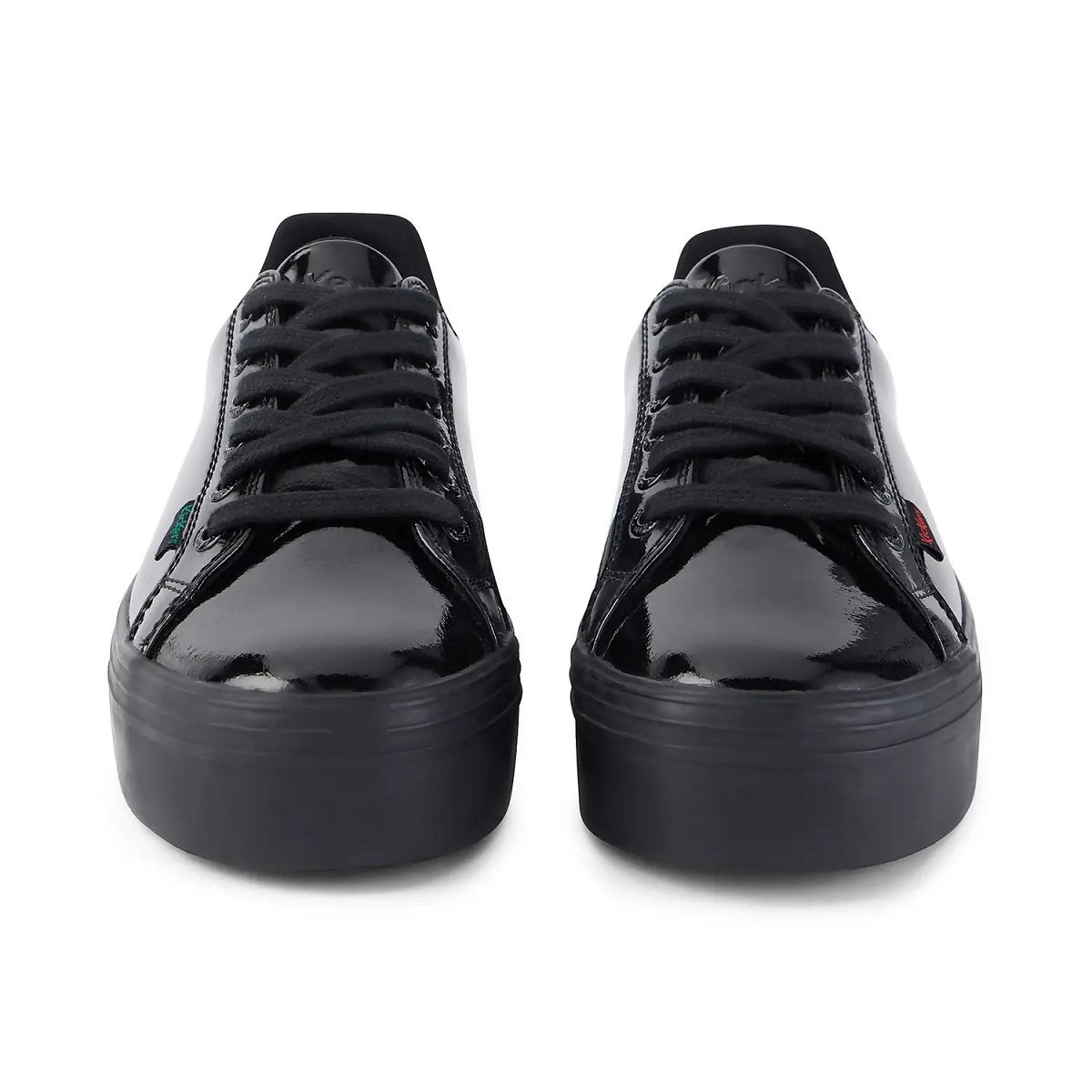Kickers Tovni Stack Leather Sneakers Dam Svarta | 54186-IOPA