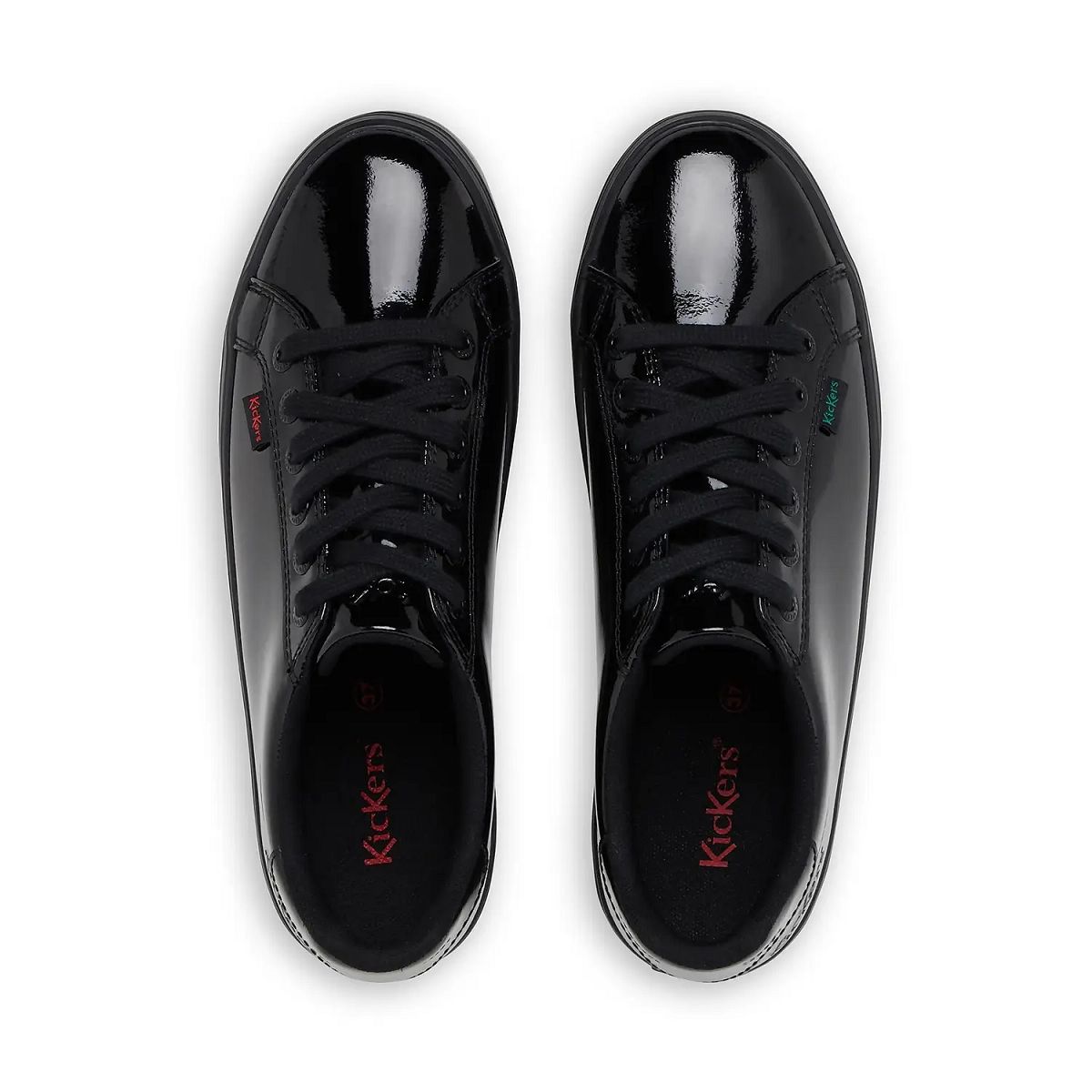 Kickers Tovni Stack Leather Sneakers Dam Svarta | 54186-IOPA