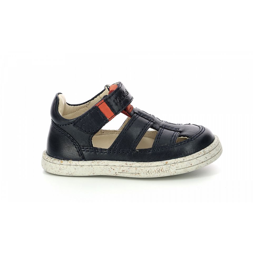 Kickers Tractus Sandaler Pojke Navyange | 46713-TQMK