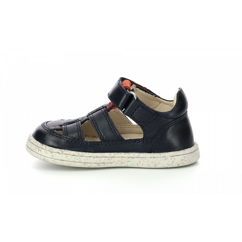 Kickers Tractus Sandaler Pojke Navyange | 46713-TQMK