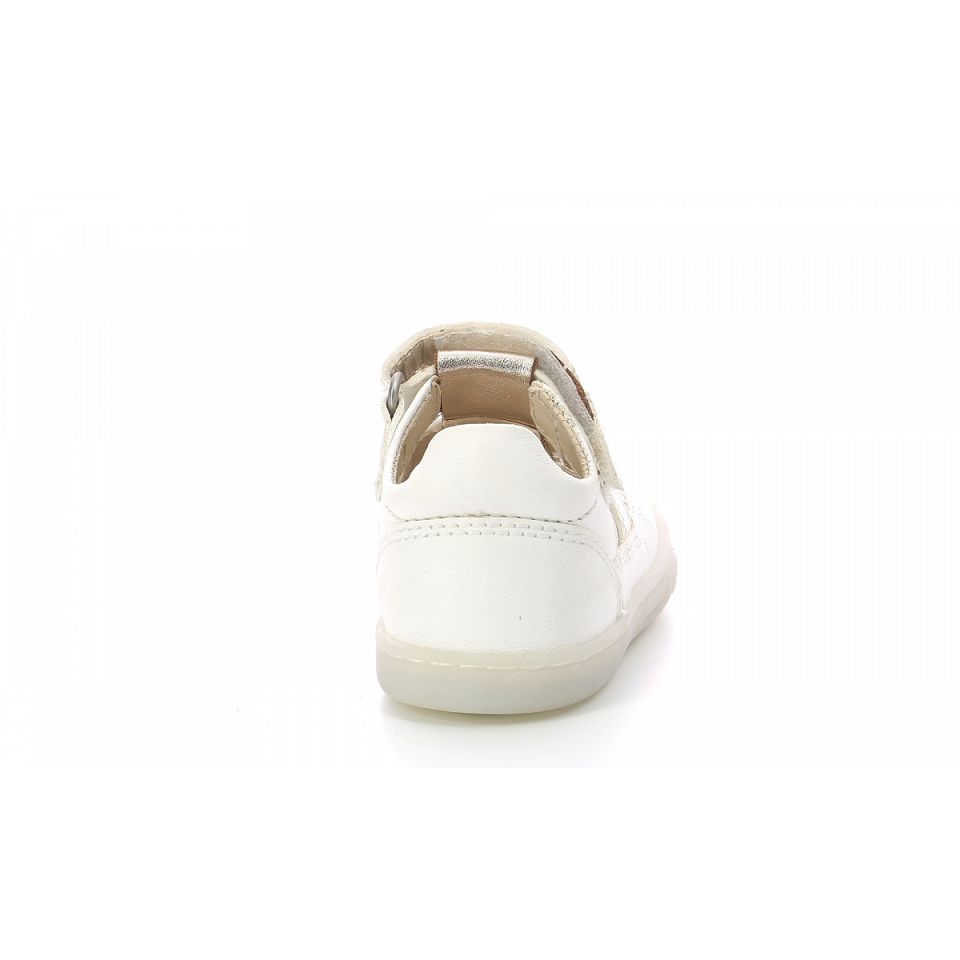 Kickers Tractus Sandaler Tjej Vita Metal | 36820-EDVH
