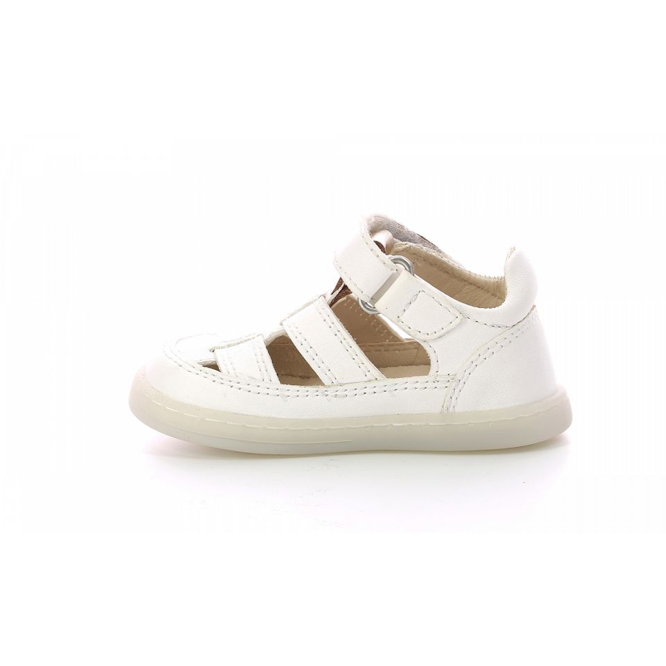 Kickers Tractus Sandaler Tjej Vita Metal | 36820-EDVH