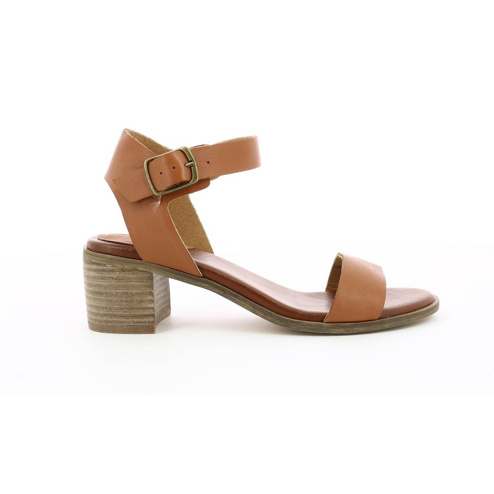 Kickers Volou Sandaler Dam Camel | 64279-NKIQ