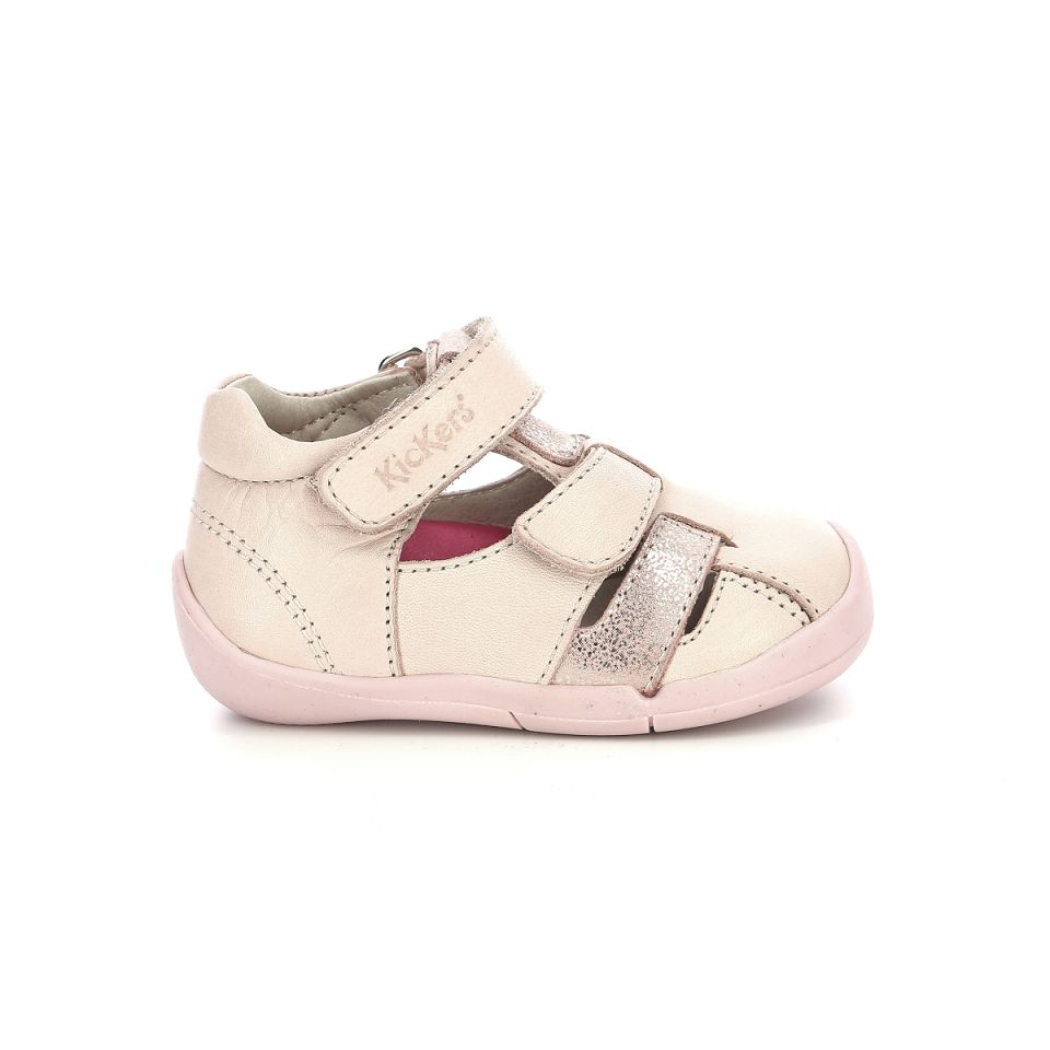 Kickers Wasabou Sandaler Pojke Ljusrosa Metal | 23908-BOZA