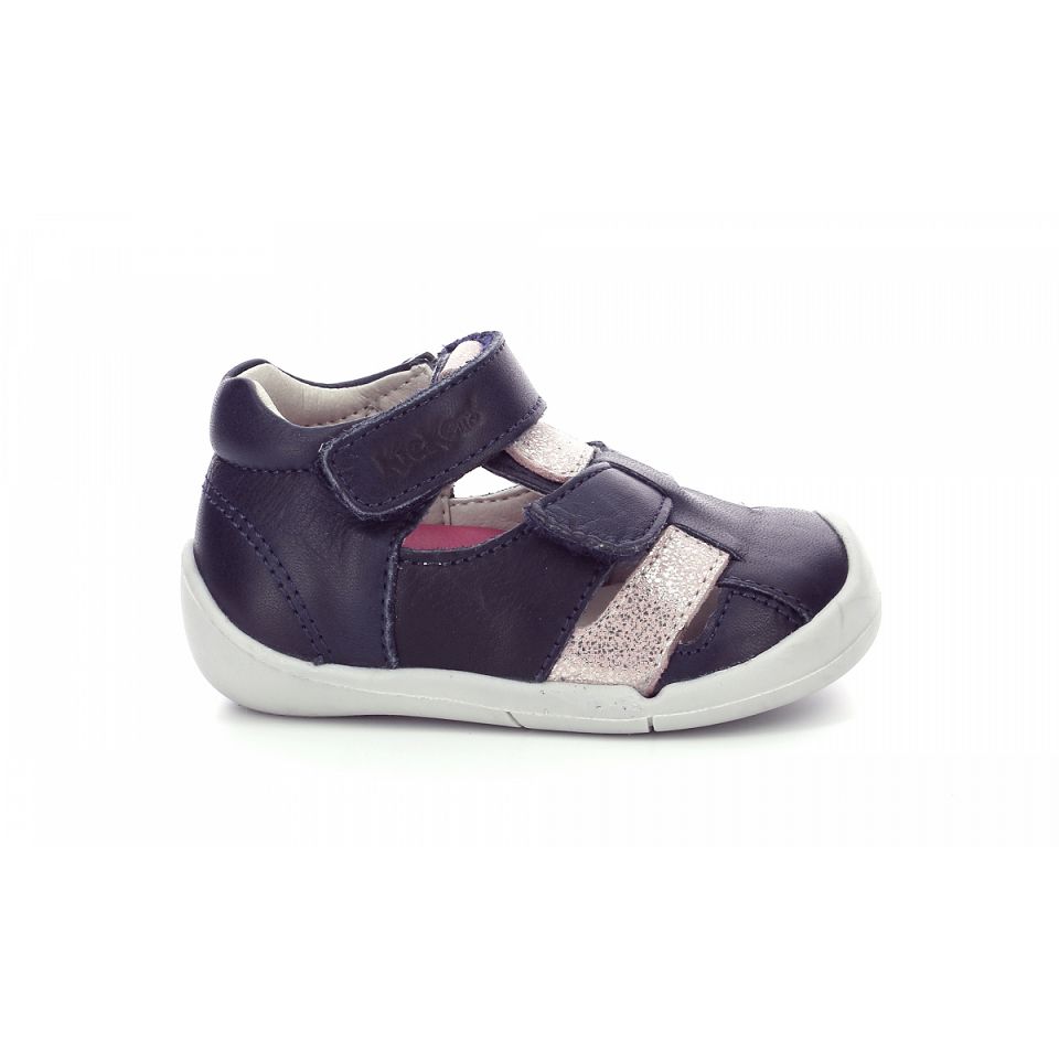 Kickers Wasabou Sandaler Pojke Marinblå Rosa Metal | 30458-RZPB
