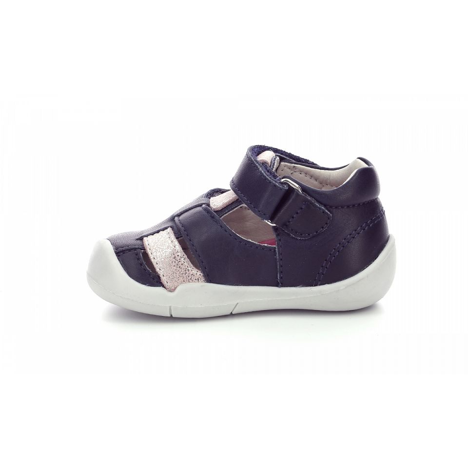 Kickers Wasabou Sandaler Pojke Marinblå Rosa Metal | 30458-RZPB
