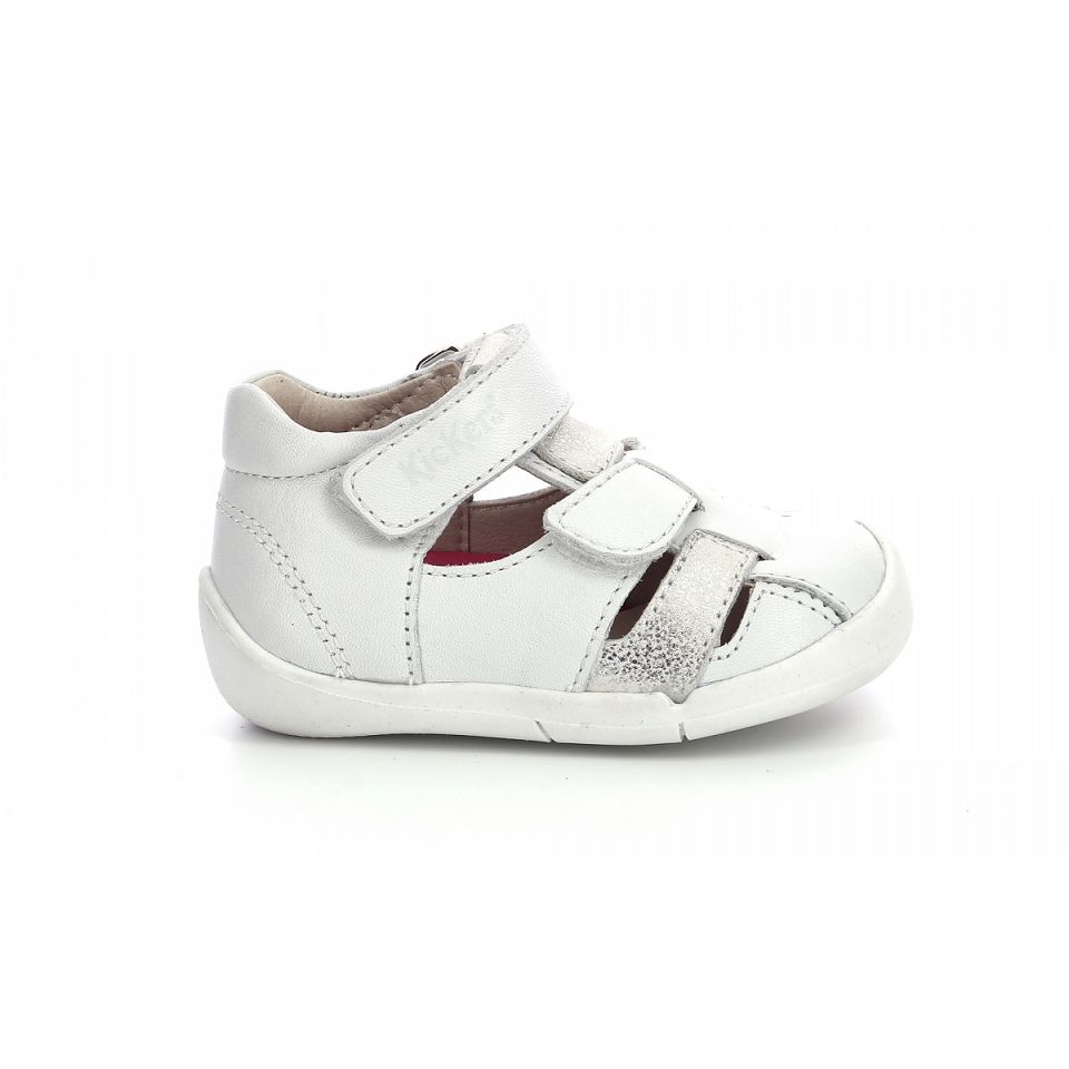 Kickers Wasabou Sandaler Pojke Vita Metal | 54607-RLIZ