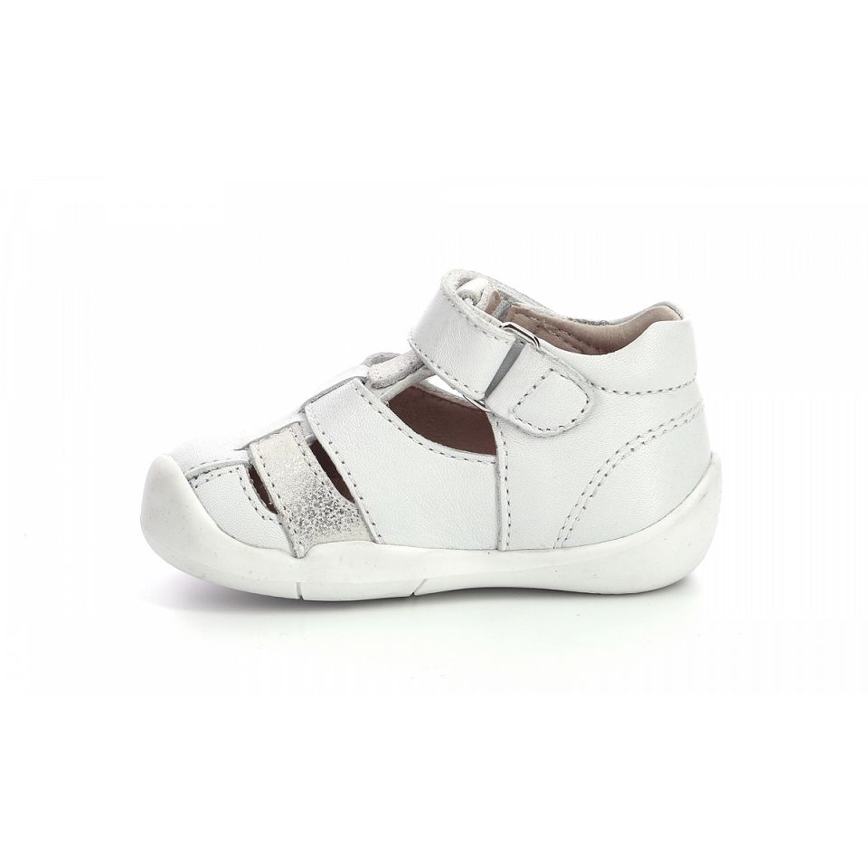 Kickers Wasabou Sandaler Pojke Vita Metal | 54607-RLIZ